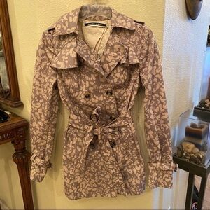 DAUGHTERS Of The LIBERATION Women Leopard Print Trench Coat Size 4
